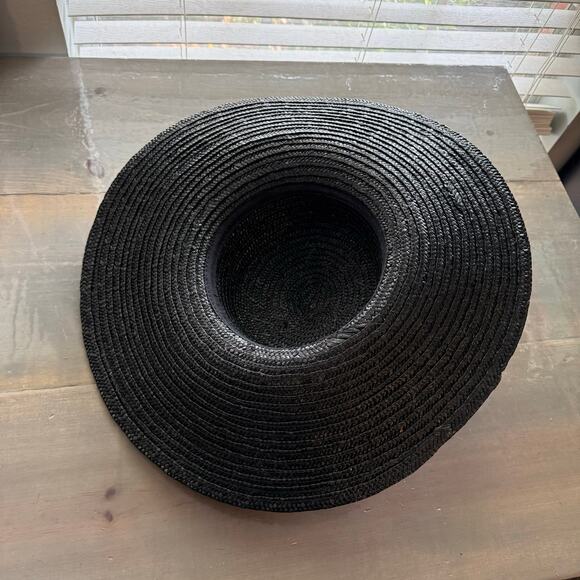 Sakowitz Black Vintage Straw Hat - Picture 7 of 10